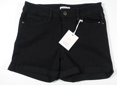 Lauren Conrad Jeans Shorts Women 4 Black Cuffed Stretch NEW - Image 1 of 2