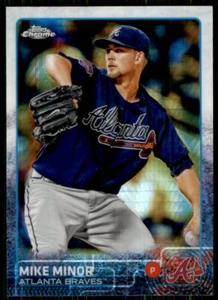 2015 Topps Chrome Prism Refractor Mike Minor Atlanta Braves #197 - Picture 1 of 2
