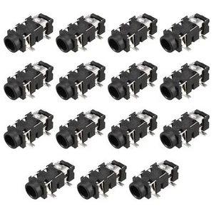 3,5mm Connecteur jack audio montage femelle prise PCB 5 broche PJ-327A 15Pcs - Photo 1/4
