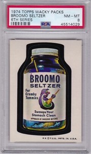 1974 Topps Wacky Packages BROOMO SELTZER PSA 8 NM/MT Series 6 Packs CENTERED! 
