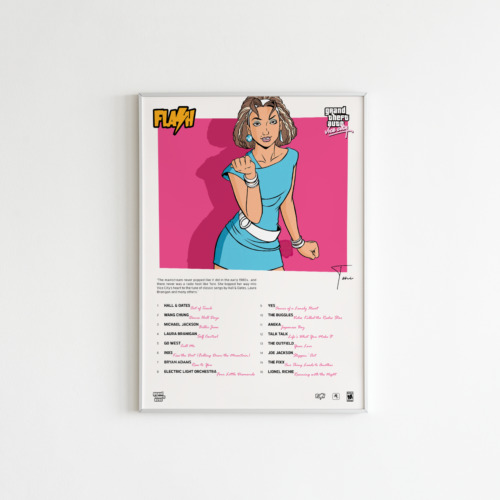 Vice City, FLASH FM Radio Station, Video Game Art Poster / Print