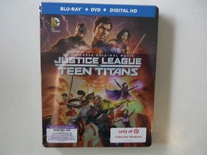 Justice League Vs. Teen Titans (Blu-ray/DVD, Digital HD, 2016) Target Steelbook - Picture 1 of 3