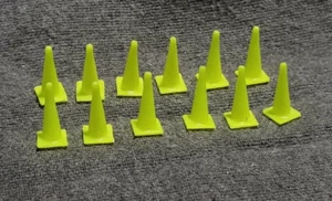 LMH Detail Part TRAFFIC CONE Cones 36" Ht 15" Base LIME Yellow 12 PIECE S Sn30 - Picture 1 of 8