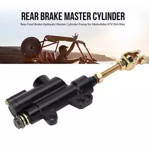 New Rear Foot Brake Hydraulic Master Cylinder Pump Black For Motorbike ATV Dirt - Picture 1 of 12