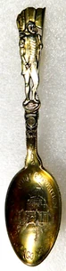 HYMAN BERG STERLING Vermeil COLUMBIAN EXPOSITION CHICAGO SPOON 1892-3 Estate - Picture 1 of 4