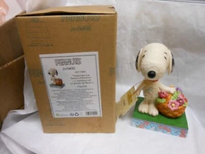 Jim Shore Enesco "Peanuts Happiness Is A Basket Of Blooms" 2022 Figurine 5" NEW - Picture 1 of 1