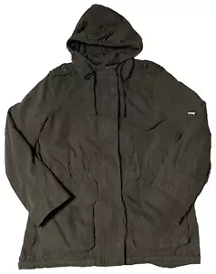 OLD NAVY Women Medium Green Drab Zip Snap Lined Hooded Military Utility Jacket - Picture 1 of 24