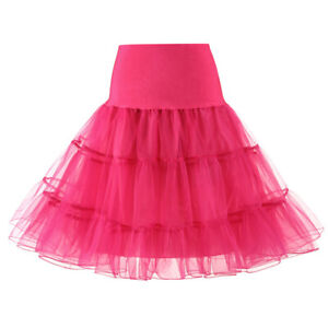 Vintage Skirt Dress Petticoat Retro Underskirt 50s Swing Fancy Net Skirt Party 