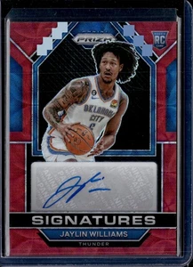 2022-23 Panini Prizm Jaylin Williams Rookie Auto Red Choice Prizm Thunder (57G) - Imagen 1 de 2