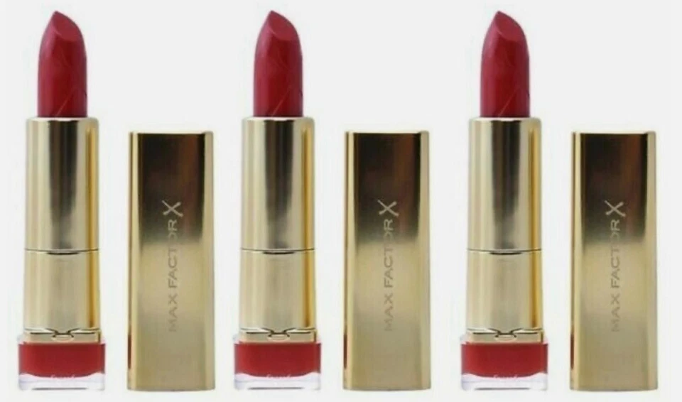 3 x Brand New SEALED MAX FACTOR ELIXIR LIPSTICK "SCARLET GHOST 720" Red