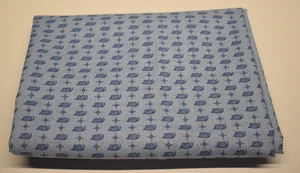 VIP cranston USA cotton fabric 1 YARD X 44" cute blue mouse mice diamonds tonal - Picture 1 of 4