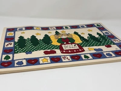 Set Of 6- Christmas Place Mats - Wipe Clean Vinyl Happy Holidays - Hearts ❤️ - Image 1 of 4