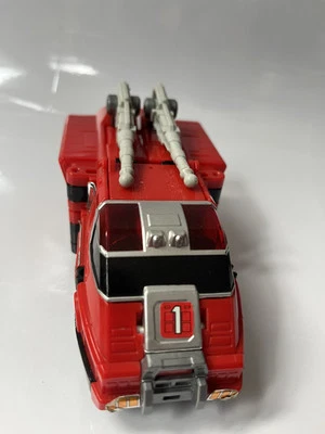 Camión de bomberos Power Rangers Turbo Deluxe Rescue Megazord rojo 1997 Foto 1 de 3