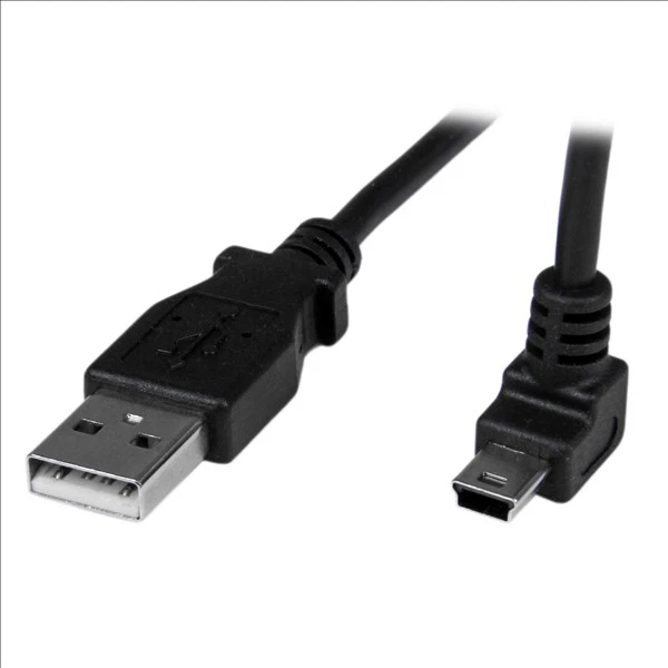 StarTech 1m Mini USB Cable - A to Up Angle Mini B (USBAMB1MU) - Image 1 of 4