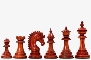 Ferocious Elite Series Chess Pieces in Bud Rosewood / Boxwood - 4.45" King - Picture 1 of 10