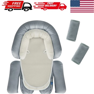 Cojín de bebé transpirable 3 en 1 para asientos de coche y cochecitos - Diseño ajustable Foto 1 de 4