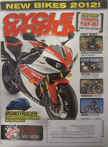 Cycle World Magazine November 2011 Yamaha YZF-R1 Victory Cross Country Tour KX25 - Picture 1 of 2