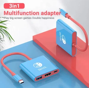 Portable Nintendo Switch Docking Station TYPE-C Hub with HDMI and USB 3.0 Gaming - Picture 1 of 6