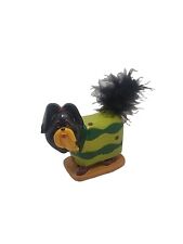 Poly Stone SHIH TzU Bright Dress Up Dog W/Feather Tail Ponytail  Figurine 