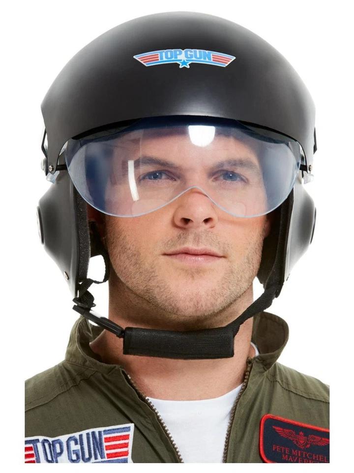 Top Gun Helmet Official 80s Fancy Dress Accessory