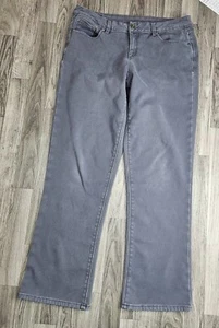 Natural Reflections Womens Size 8 Straight Leg Fleece Lined Grey Denim Jeans - Picture 1 of 11