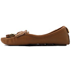 Tory Burch Tassel Driving Shoes US6 Brown Leather Brazil Made