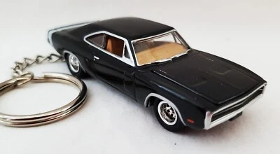 Llavero Dodge Charger 1970 negro blanco sobrenatural '70 raro llavero Foto 1 de 4