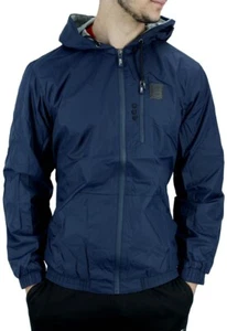 D-Rock Men's Urban Designer Windbreaker Rain Coat Waterproof Navy Jacket - Picture 1 of 3