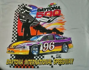 Vintage NASCAR 38th Annual DAYTONA 500 White T-shirt XL February 19th 1996 - Picture 1 of 6