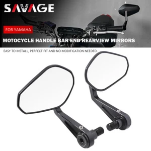 Handle Bar End Rearview Mirrors for YAMAHA MT07 MT09 MT10 MT-125 XSR 900 700 - Picture 1 of 22