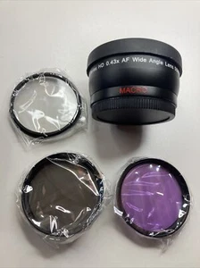 Japan Optics Camera Lense and Filters  Wide Angle 0.43x AF Wide Angle Lens 55MM - Picture 1 of 10