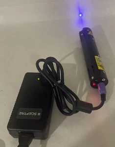 COHERENT Violet 405 Laser 25mW 1042762 AF w/ POWER SUPPLY 4x1mm Beam - Picture 1 of 7