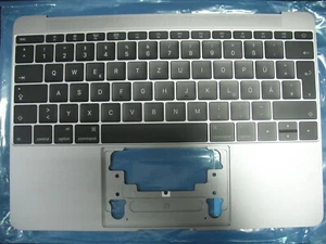 Topcase grau Gehäuse Tastatur QWERTZ für Apple Macbook A1534 mnyf2d/a mnyg2d/a - Bild 1 von 2