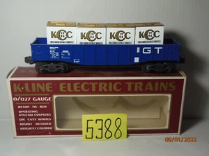 K-Line O/027 GTW Grand Trunk Western Gondola w/ KCC 1994 Container Load 90005  - Picture 1 of 7