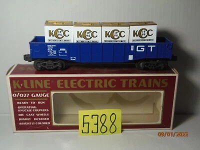 K-Line O/027 GTW Grand Trunk Western Gondola w/ KCC 1994 Container Load 90005  - Image 1 of 4