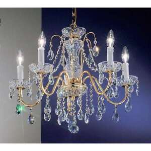 Classic Lighting Daniele Crystal Chandelier, Gold Plated - 8385GPC