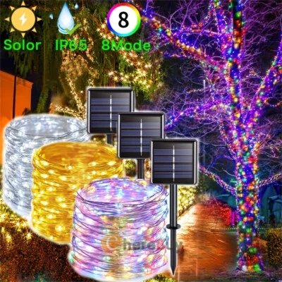 Solar String Lights LED Waterproof Copper Wire Xmas Garden Party Decor Outdoor - Image 1 of 4