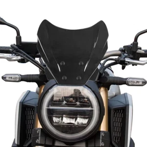 Black Windscreen Windshield Screen Shield Visor Glass For Honda CB650R 2019-2023 - Foto 1 di 7