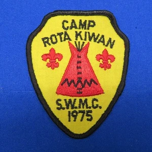 Parche Boy Scout 1975 Camp Rota-Kiwan S.W. Michigan Council 255C1 - Imagen 1 de 2