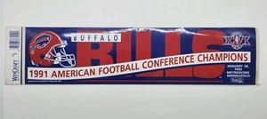 Buffalo Bills 1991 AFC Champions Vintage NFL Bumper Sticker  - Picture 1 of 1