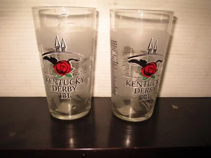 TWO Kentucky Derby 2005 131 ST Mint Julep Beverage Glass Winner was Giacomo - Picture 1 of 3
