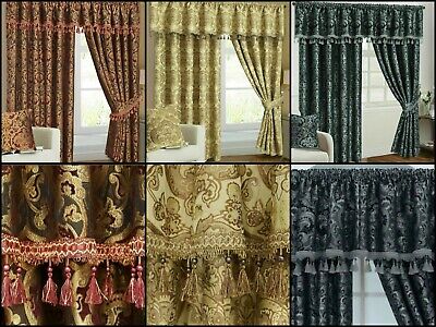 Beautiful Design Best Quality Chenille Ready-Made Pencil Pleat Georgeia Curtains • 127.75€