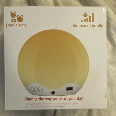 Sunrise Alarm Clock Wake Up Light with Touch Control, Dual-Sided Natural Light A - Image 1 of 4