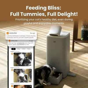 Alimentador Automático Inteligente para Gatos con Cámara 360°, HHOLOVE Interactivo NUEVO ENVÍO GRATUITO - Imagen 1 de 6