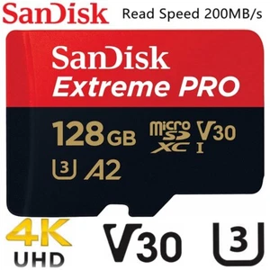 SanDisk Extreme Pro Micro SD 128GB Memory Card Dash Cam 200MB/s SDSQXCD-128G - Picture 1 of 3