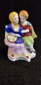 Japón ocupado porcelana vintage pareja colonial enamorada - Imagen 1 de 4