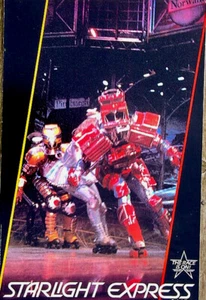 Tarjeta de ventana de teatro Starlight Express de Broadway Gershwin 1985 14x22 nueva - Imagen 1 de 1