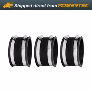 POWERTEC 70149-P3 Dust Control Flex Cuff with Steel Clamps, 4-Inch, 3 PK - Picture 1 of 9