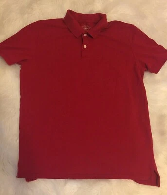 Camisa Polo St. John's Bay Para Hombre Talla Mediana Algodón Manga Corta Rojo Sólido Legado Foto 1 de 4