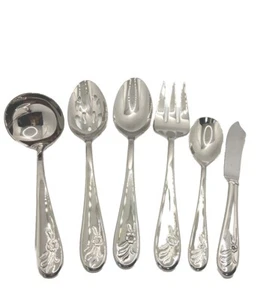 LENOX SHEER BLISS Serving Hostess 6 piece Set 10/18 Stainless Flatware new - Picture 1 of 11